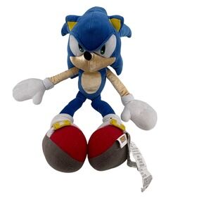 Sonic the Hedgehog Plush Toy Blue Stuffed Animal Collectible Game Character